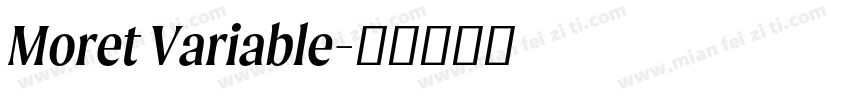 Moret Variable字体转换